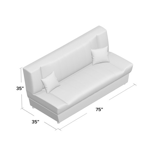 Latitude Run® Vivanco 77" Armless Sofa Bed & Reviews Wayfair